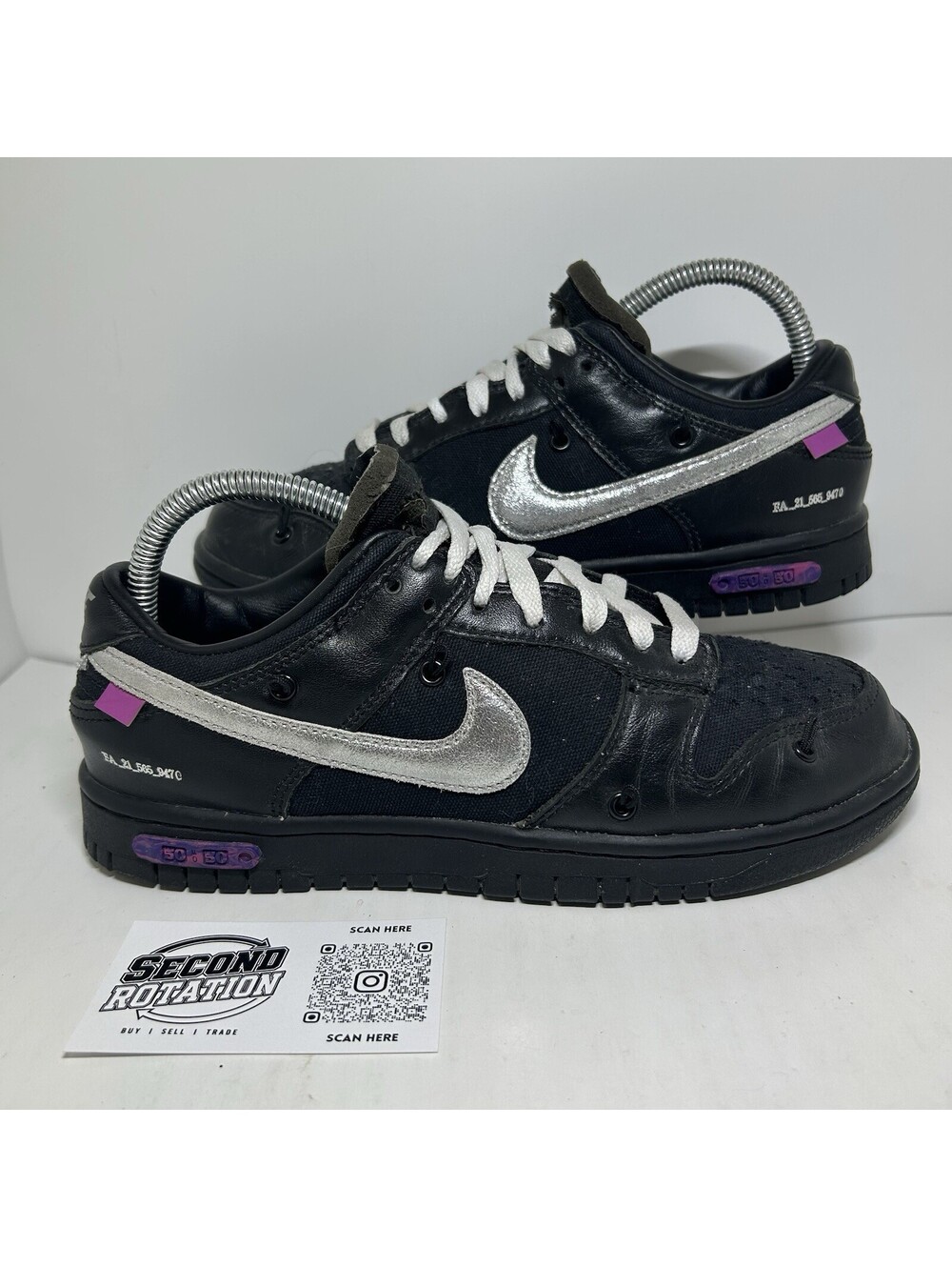 Nike Dunk Low Off White Lot 50 - Size 6.5 - (DM1602-001)